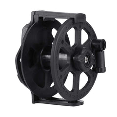 Tbest spearfishing reel horizontal closeup shows sturdy line control.