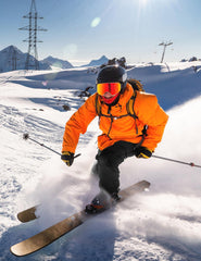 TBMPOY men's snow pants side view, flexible knee design for unrestricted movement.