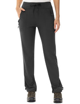 TBMPOY women's hiking pants stretch fabric closeup showcases 4-way mobility for all-day trail comfort.