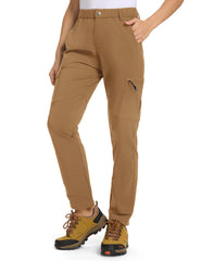 TBMPOY women's hiking pants water-resistant fabric closeup for all-weather durability.