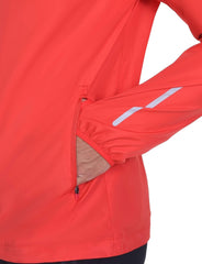 TCA jacket packable pocket demonstrates compact storage for travel-ready layers