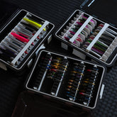 Tcakelox 2300 lure storage front view shows quick-access organization for fishing lures.