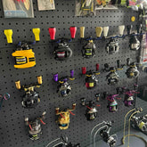 Tcakelox wall mount reel display holding baitcasting and spinning reels