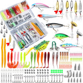 TCMBY 327-piece fishing lures kit in a compact tackle box