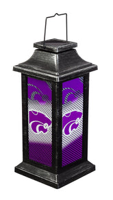 Team Sports America Kansas State solar lantern with side panel graphic for outdoor tailgating lighting