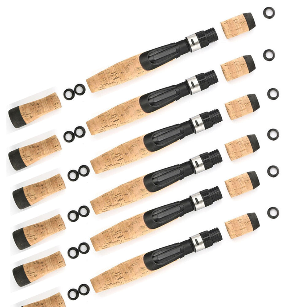 TeamWILL composite cork rod handle for spinning reels with comfortable grip.