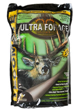 Tecomate Ultra Forage seed bag closeup, premium blend for fast deer attraction.