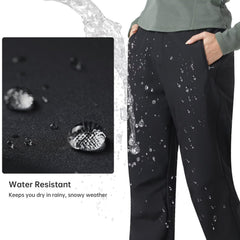 tectop women's fleece-lined winter hiking pants rear zip pocket keeps keys safe.