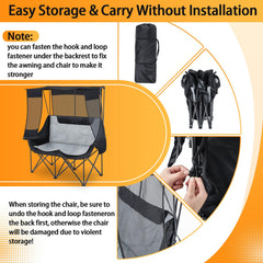 Teenyyou chair folds into compact storage bag for easy transport.