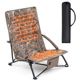 Teenyyou heated hunting chair front view shows dual warmth zones for cold morning hunts.