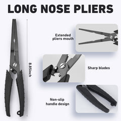 Teflon-coated stainless steel fishing pliers