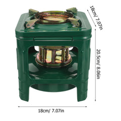 TEHAUX stove supports multi-fuel use with diesel compatibility for flexible fuel access.