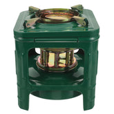 TEHAUX portable kerosene stove in green with easy assembly for quick outdoor meals.