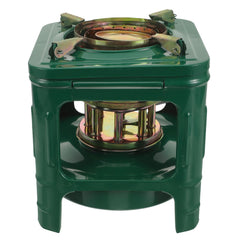 TEHAUX portable kerosene stove in green with easy assembly for quick outdoor meals.