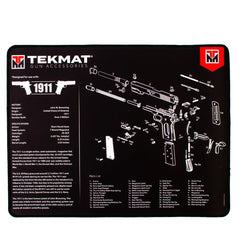 Tekmat 20x15 Ultra Handgun MAT for 1911 - top view