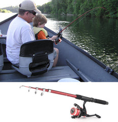 Two 5.9ft telescopic fishing rods and reels assembled