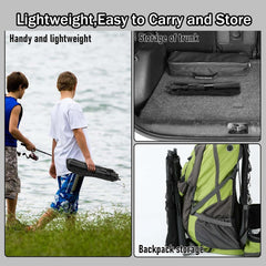 Built-in belt clip on the fishing net
