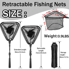 Extended telescoping handle showing 16 to 23 inches