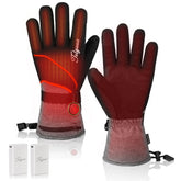 Telguua heated gloves front view showing snug fit for cold outdoor activities.