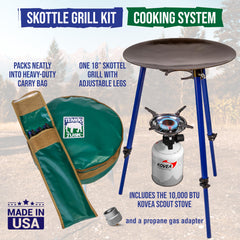 TEMBOTUSK adjustable legs provide stable height on uneven ground.