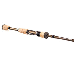 Temple Fork Outfitters 6'6" ML 1pc spinning rod down-locking reel seat demonstrates secure line control.
