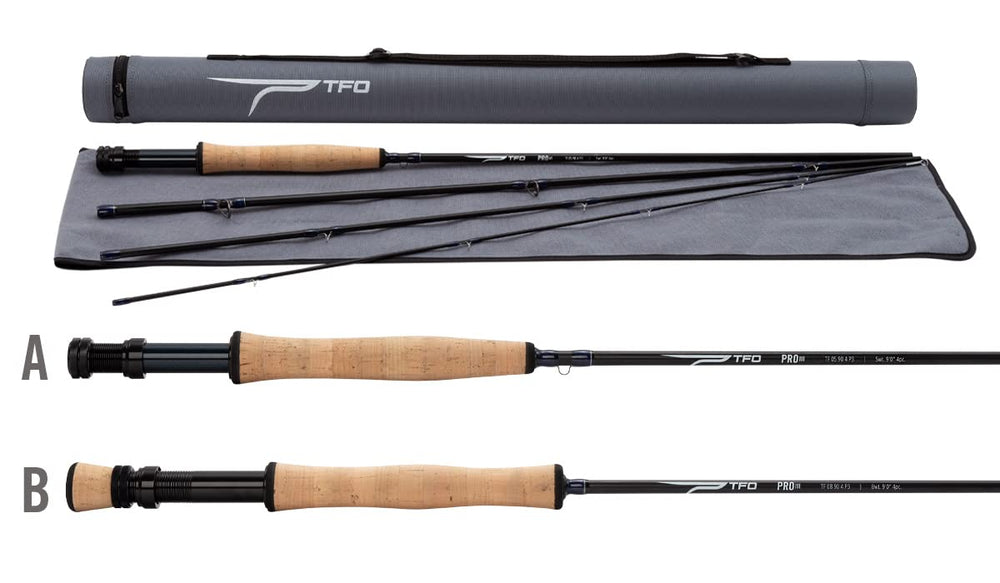 Temple Fork Outfitters P3 rod assembled for travel-friendly 4-weight freshwater casting.
