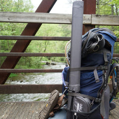 Durable fabric of Temple Fork Outfitters rod and reel carrier highlighting long-lasting protection for travel.