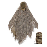 Tencen Ghillie Poncho desert camo with hood enhances stealth for wildlife viewing.