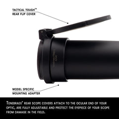 Tenebraex ocular flip cover rear view enables fast lens access.