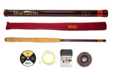Sawtooth fly fishing rod package – front view