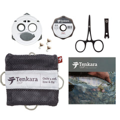 Tenkara USA line keeper shown in use, organizing line and flies for quick on-water changes.