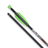 TenPoint Lighted Pro Elite 400-20 arrow pack 3 fletching closeup shows precise flight visibility.