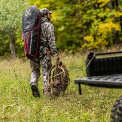 TenPoint narrow soft case side pocket exterior shows external storage for accessories.