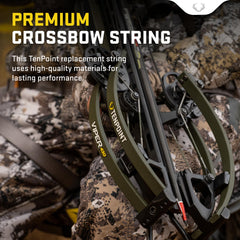 TenPoint pre-twisted replacement string close-up, illustrating high-quality materials for longevity.