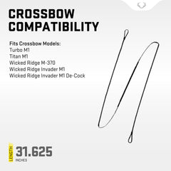 TenPoint Wicked Ridge M-370 replacement string supports consistent crossbow performance.