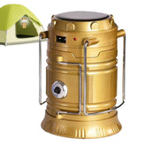 Tent Lights for Camping foldable solar LED lantern front view shows portable design.