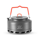 Tentock 1L camping kettle exterior view, compact aluminum design for easy backpacking.
