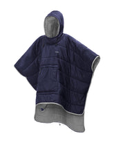 Tentock wearable blanket poncho hood in use, keeping you warm outdoors.