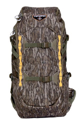 TENZING 2300 Whitetail Day Pack front view in mossy oak camouflage for concealment.