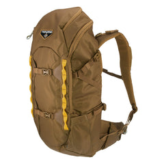 TENZING 2300 Day Pack side view with compression straps and expandable pockets for gear on the move.