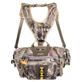 TENZING Flex lumbar pack main compartment with yellow zippers for quick access
