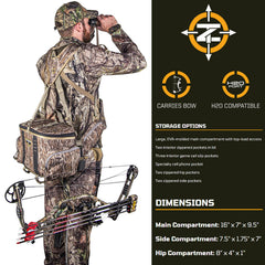 TENZING Hangtime lid pocket with zippered organization