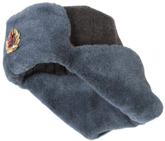 TEPEM Ushanka insignia detail reveals authentic badge option and retro appeal.
