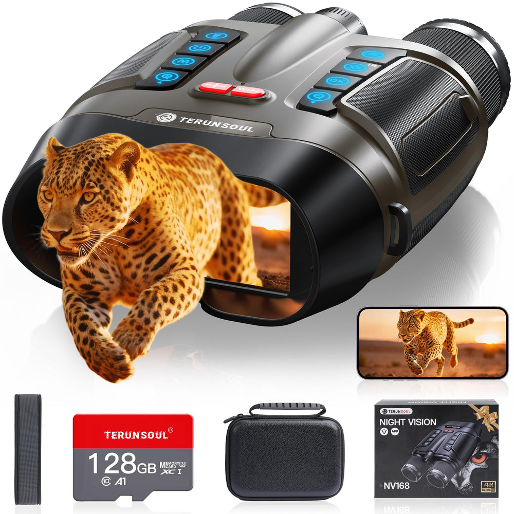TERUNSOUl night vision goggles front view ideal for 4K outdoor recording