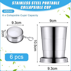 Tessco for you stainless steel collapsible cup with lid protects beverages.
