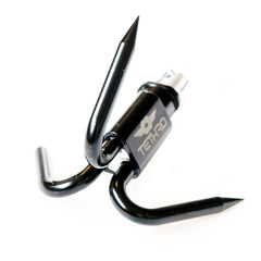 Tethrd Scorpion Gear Hook safety feature reduces carrying weight while climbing.