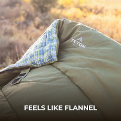 TETON Evergreen lay-flat blanket style for versatile camp comfort.