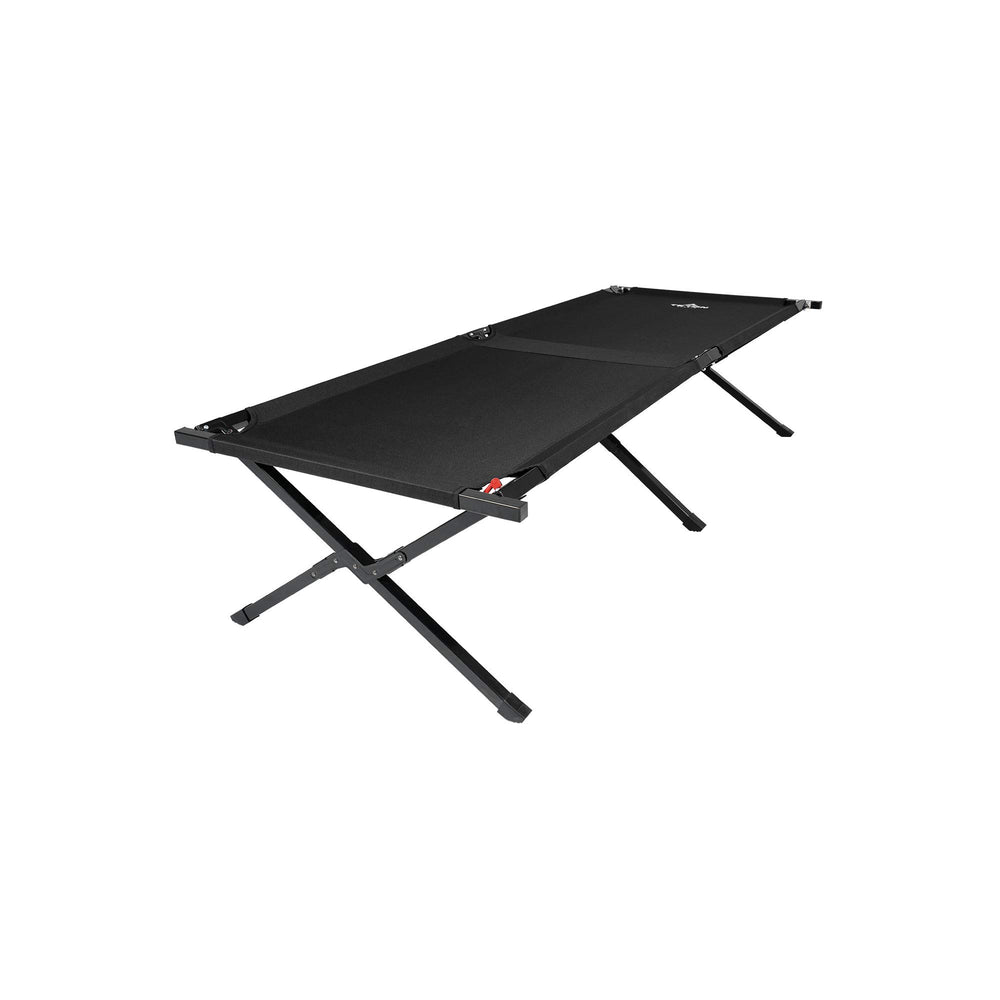 TETON Sports Outfitter camping cot with pivot arm for easy campsite setup