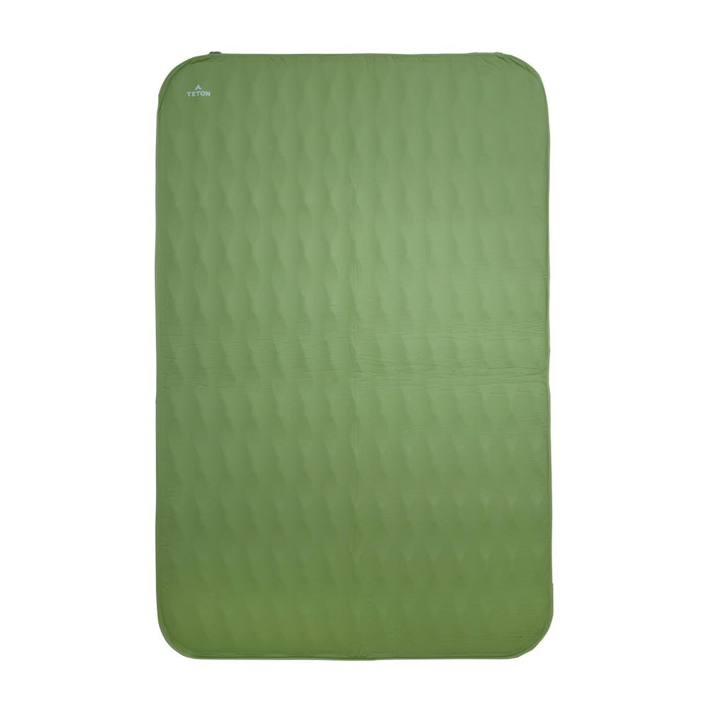 The TETON Sequoia Mammoth self-inflating camping mat provides cushioned comfort.
