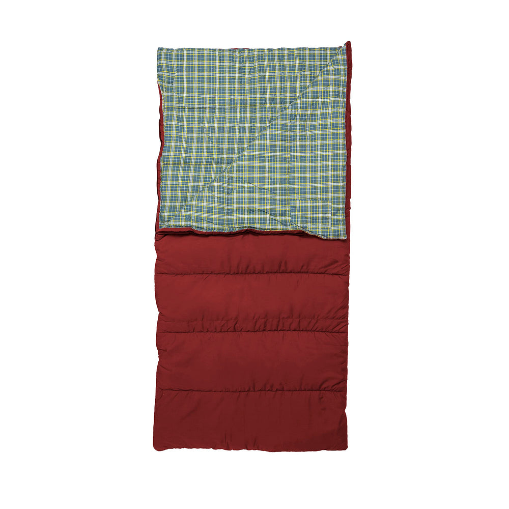 TETON Sports Evergreen sleeping bag in regular size barn-blue offers all-season warmth.
